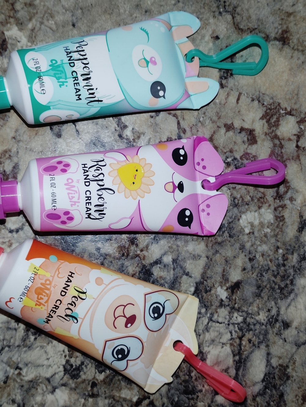 Cute Kids Hand Cream Trio – Pink Raspberry, Mint Peppermint & Peach